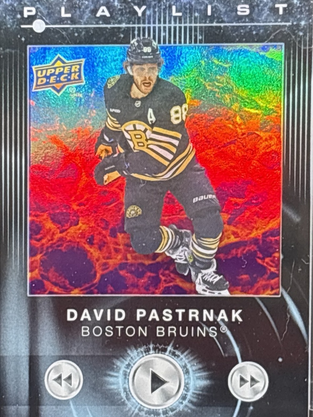 Upper Deck David Pastrnak Boston Bruins Hockey Trading Card